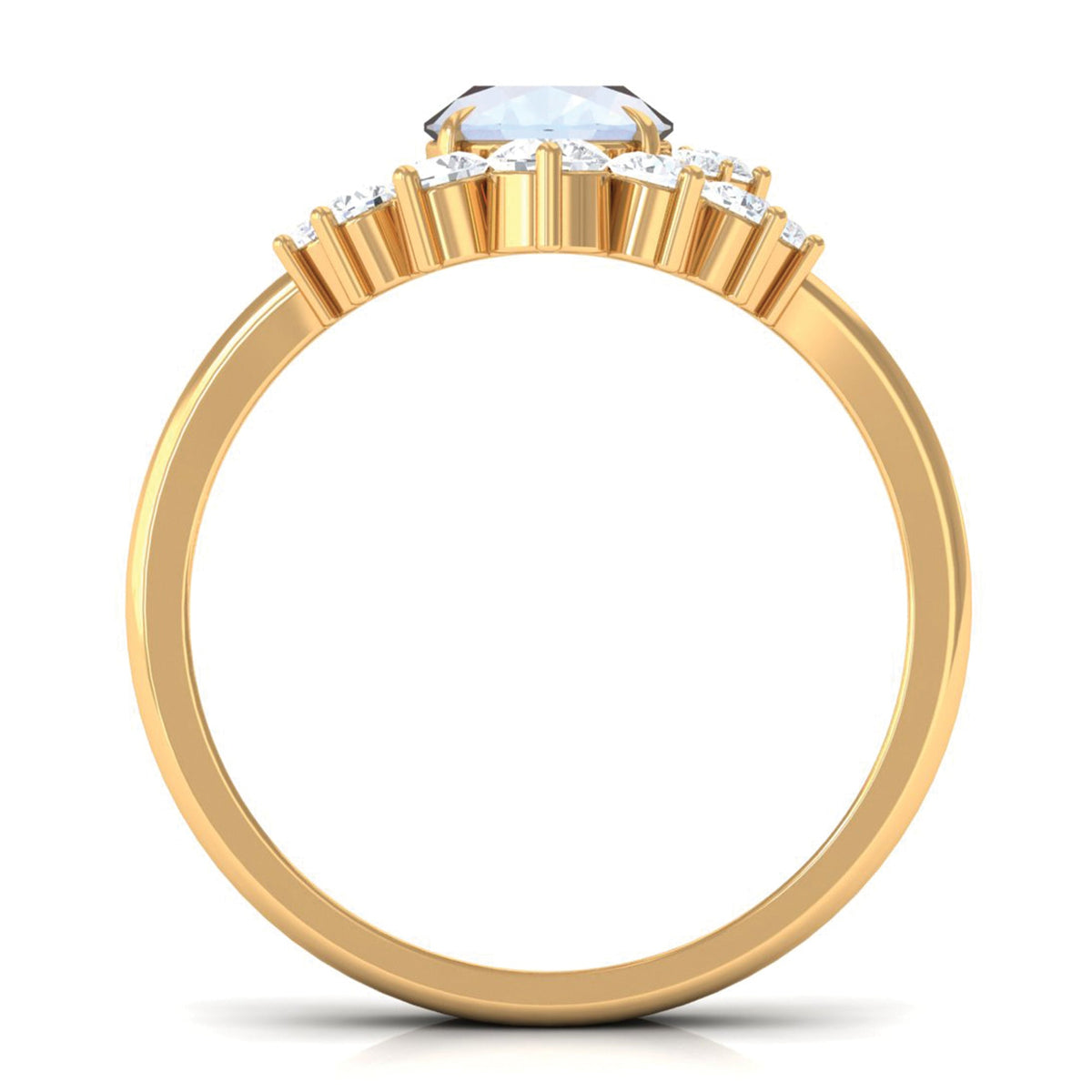 Rosec Jewels 1.25 CT moonstone and diamond engagement enhancer ring set with intricate band and sparkling gemstones.