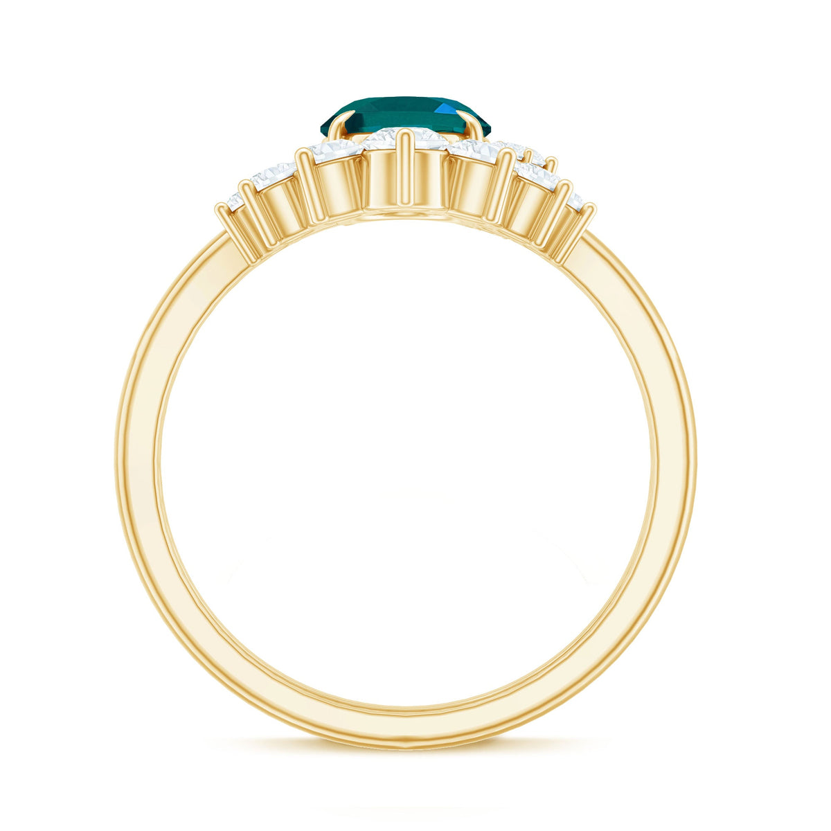 Oval London Blue Topaz and diamond designer ring set featuring intricate band details from Rosec Jewels.