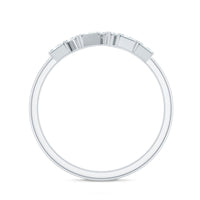 Baguette Moissanite Anniversary Ring in Prong Setting