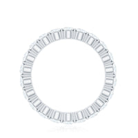 Certified Round Moissanite Eternity Wedding Band Ring