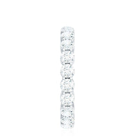 Certified Round Moissanite Eternity Wedding Band Ring