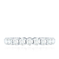 Certified Round Moissanite Eternity Wedding Band Ring
