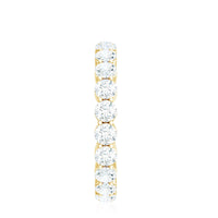 Certified Round Moissanite Eternity Wedding Band Ring