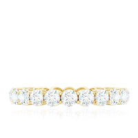 Certified Round Moissanite Eternity Wedding Band Ring
