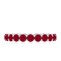 Genuine Red Ruby Full Eternity Ring