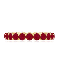 Genuine Red Ruby Full Eternity Ring