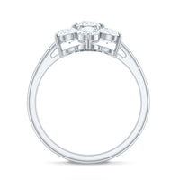 Certified Moissanite Beautiful Flower Engagement Ring