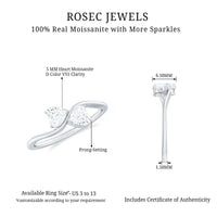 Heart Shape Moissanite Toi Et Moi Promise Ring
