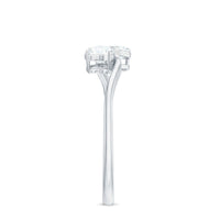 Heart Shape Moissanite Toi Et Moi Promise Ring