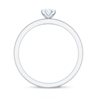 Sparkling Moissanite Solitaire Engagement Ring with Enhancer