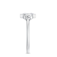 Marquise Cut Moissanite Solitaire Celtic Knot Ring in Bezel Setting