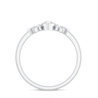 Marquise Cut Moissanite Solitaire Celtic Knot Ring in Bezel Setting