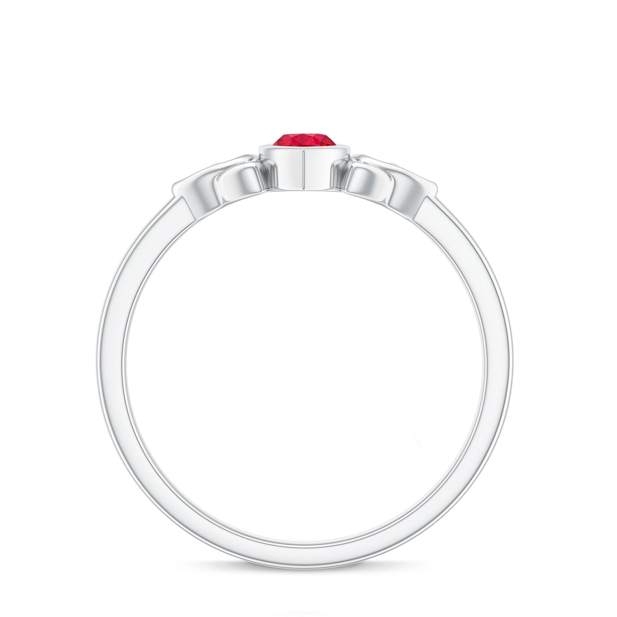 Marquise Cut Solitaire Lab Created Ruby Celtic Engagement Ring