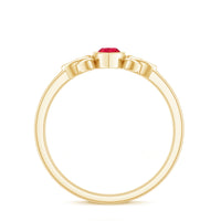 Marquise Cut Solitaire Lab Created Ruby Celtic Engagement Ring