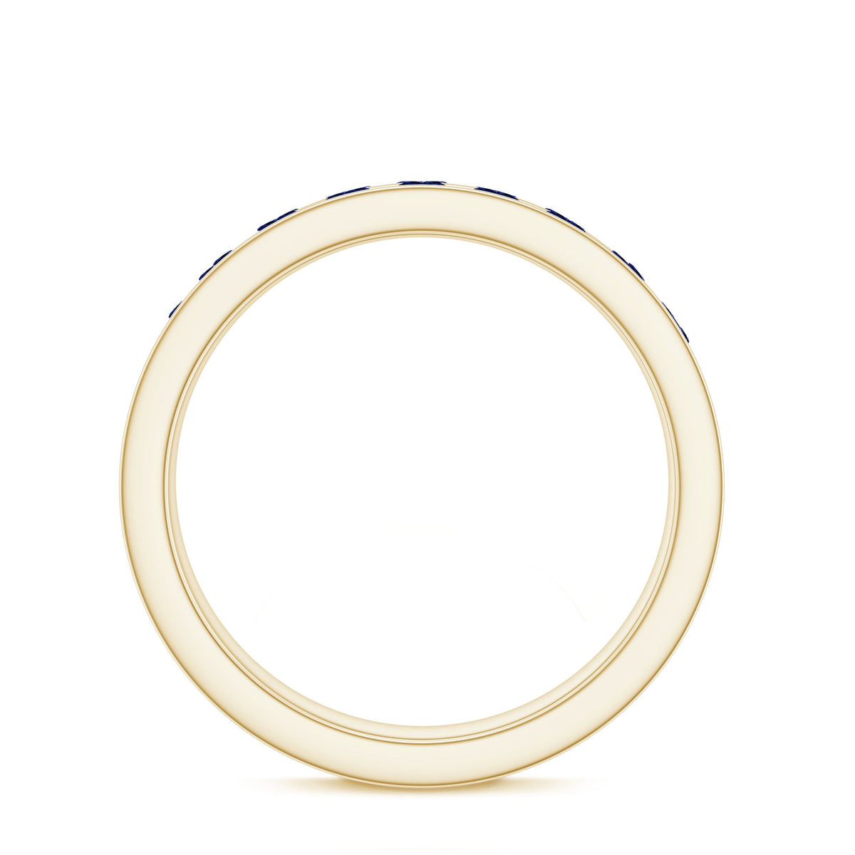Certified Lab Grown Blue Sapphire Eternity Band Ring in Channel Set