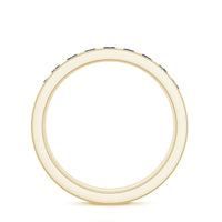 Certified Lab Grown Blue Sapphire Eternity Band Ring in Channel Set
