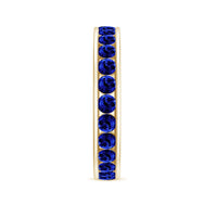 Certified Lab Grown Blue Sapphire Eternity Band Ring in Channel Set