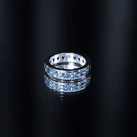 London Blue Topaz Full Eternity Ring in Channel Setting