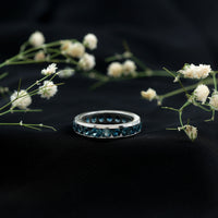London Blue Topaz Full Eternity Ring in Channel Setting