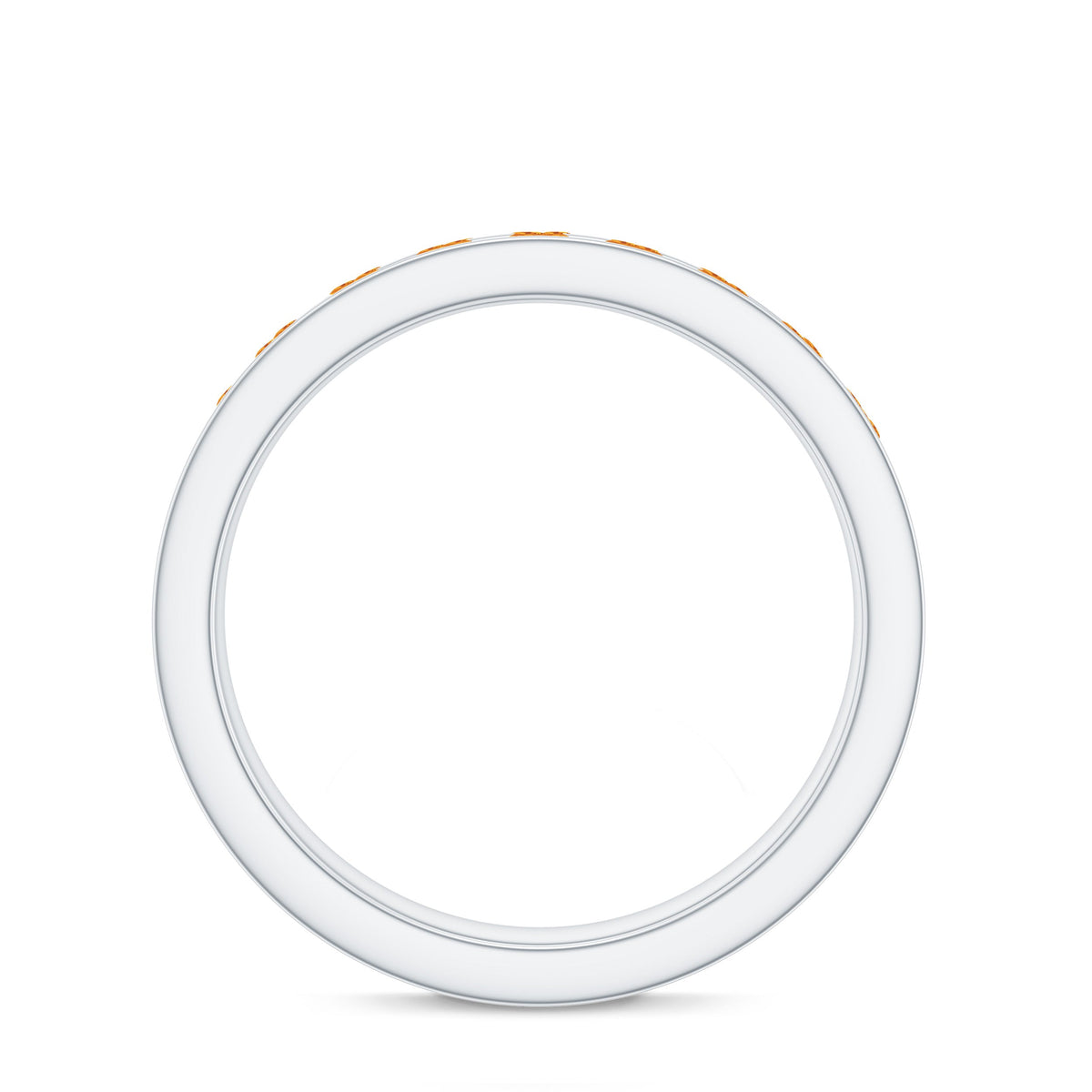 Natural Citrine Channel Set Eternity Ring for Anniversary