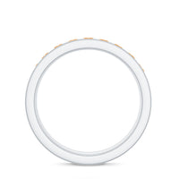 Natural Citrine Channel Set Eternity Ring for Anniversary