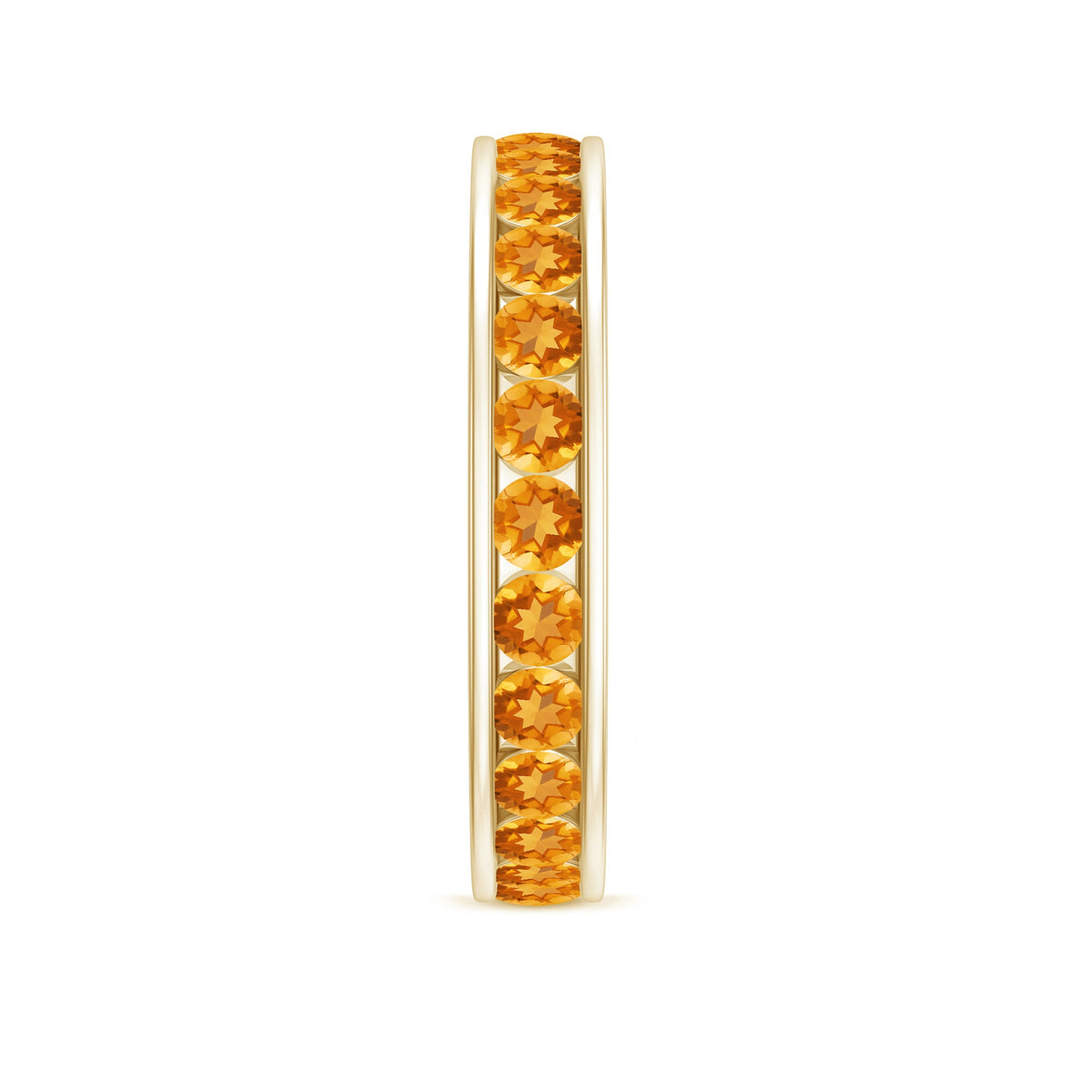Natural Citrine Channel Set Eternity Ring for Anniversary