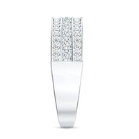 Moissanite 3 Row Eternity Band Ring for Women