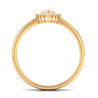 Brilliant cut moissanite marquise engagement ring with a silver band from Rosec Jewels, showcasing fine craftsmanship and sparkling gemstone.
