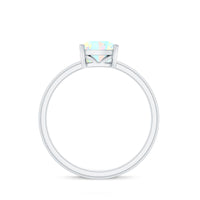 Certified Real Ethiopian Opal Solitaire Engagement Ring