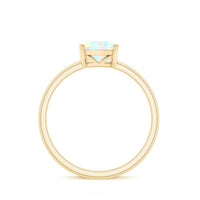Certified Real Ethiopian Opal Solitaire Engagement Ring