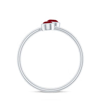 Natural Ruby 2 Stone Promise Ring for Women