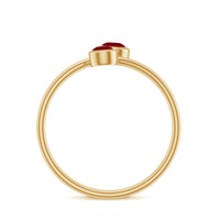Natural Ruby 2 Stone Promise Ring for Women