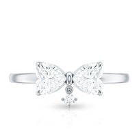 Heart Shaped Moissanite Infinity Promise Ring