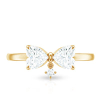 Heart Shaped Moissanite Infinity Promise Ring