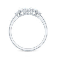 Pear and Round Moissanite Cluster Promise Ring