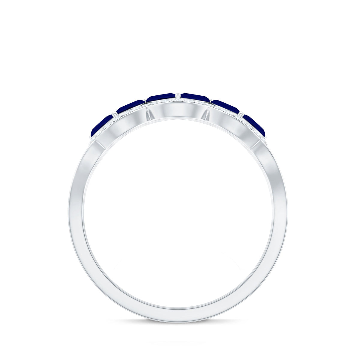Certified Marquise cut blue sapphire and diamond wedding anniversary band ring by Rosec Jewels featuring elegant gemstone design.