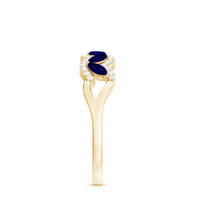 Marquise cut blue sapphire and diamond wedding anniversary band ring by Rosec Jewels, showcasing elegant blue sapphires and sparkling diamonds.