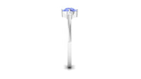 Certified Tanzanite Cute Promise Ring with Diamond