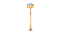 Certified Tanzanite Cute Promise Ring with Diamond