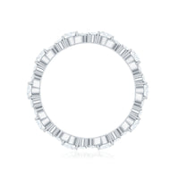 Round Cut Moissanite Eternity Wedding Band Ring