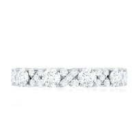 Round Cut Moissanite Eternity Wedding Band Ring