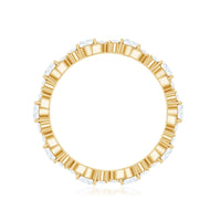 Round Cut Moissanite Eternity Wedding Band Ring