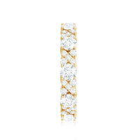 Round Cut Moissanite Eternity Wedding Band Ring