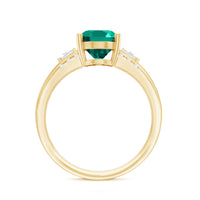 Certified 3 Carat Oval Lab Grown Emerald Diamond Statement Engagement Ring