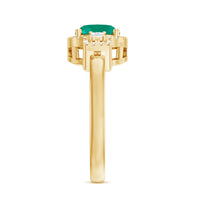 Cushion Cut 2 Carat Lab Grown Emerald Diamond Statement Engagement Ring