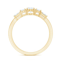 Oval Moissanite Three Stone Anniversary Ring for Women