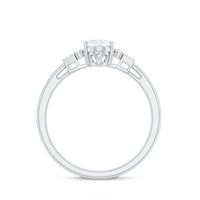 Oval Shaped Moissanite Engagement Ring with Certificate