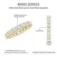 Designer Round Moissanite Full Eternity Ring for Women