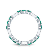 Certified Lab Grown Emerald Diamond Eternity Wedding Band