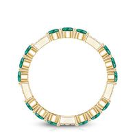 Certified Lab Grown Emerald Diamond Eternity Wedding Band